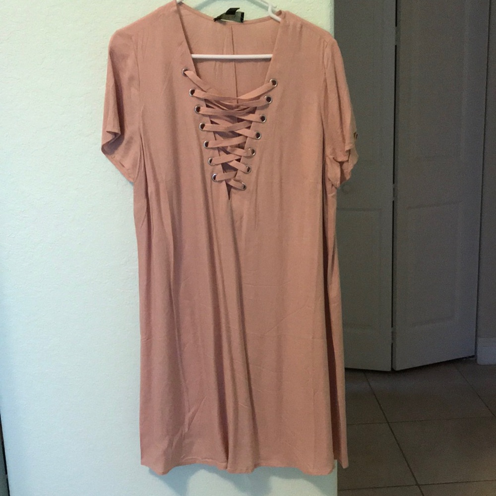 Cross cross blush dress